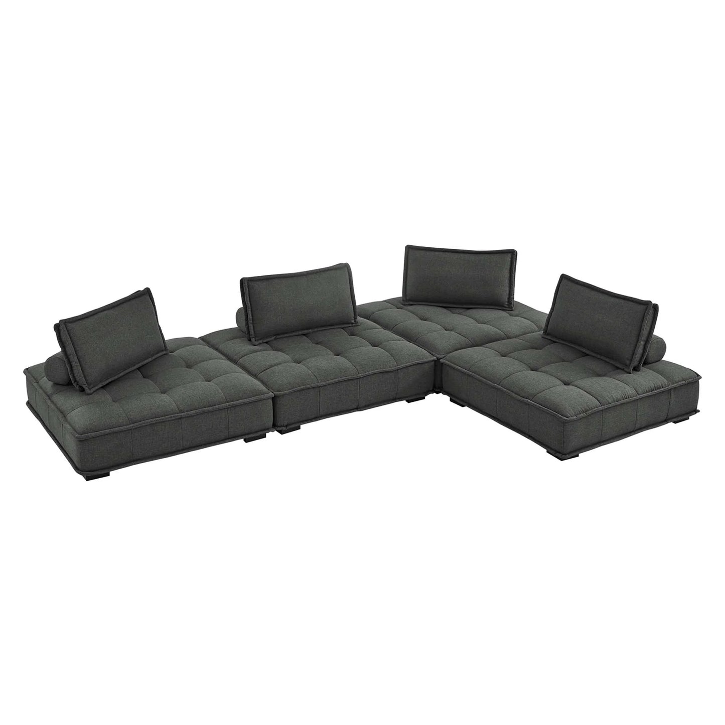 Saunter 4-Piece Tufted Fabric Fabric Sectional Sofa FREE SHIPPING.