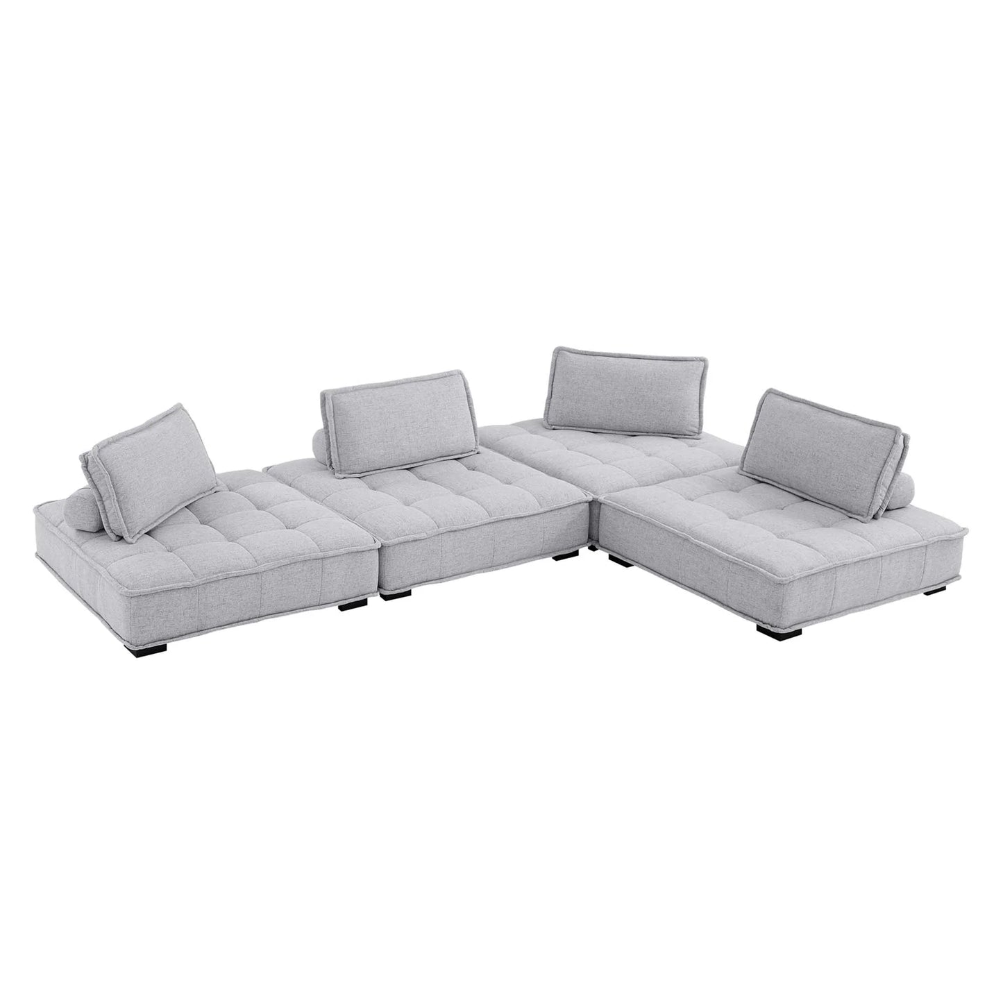 Saunter 4-Piece Tufted Fabric Fabric Sectional Sofa FREE SHIPPING.