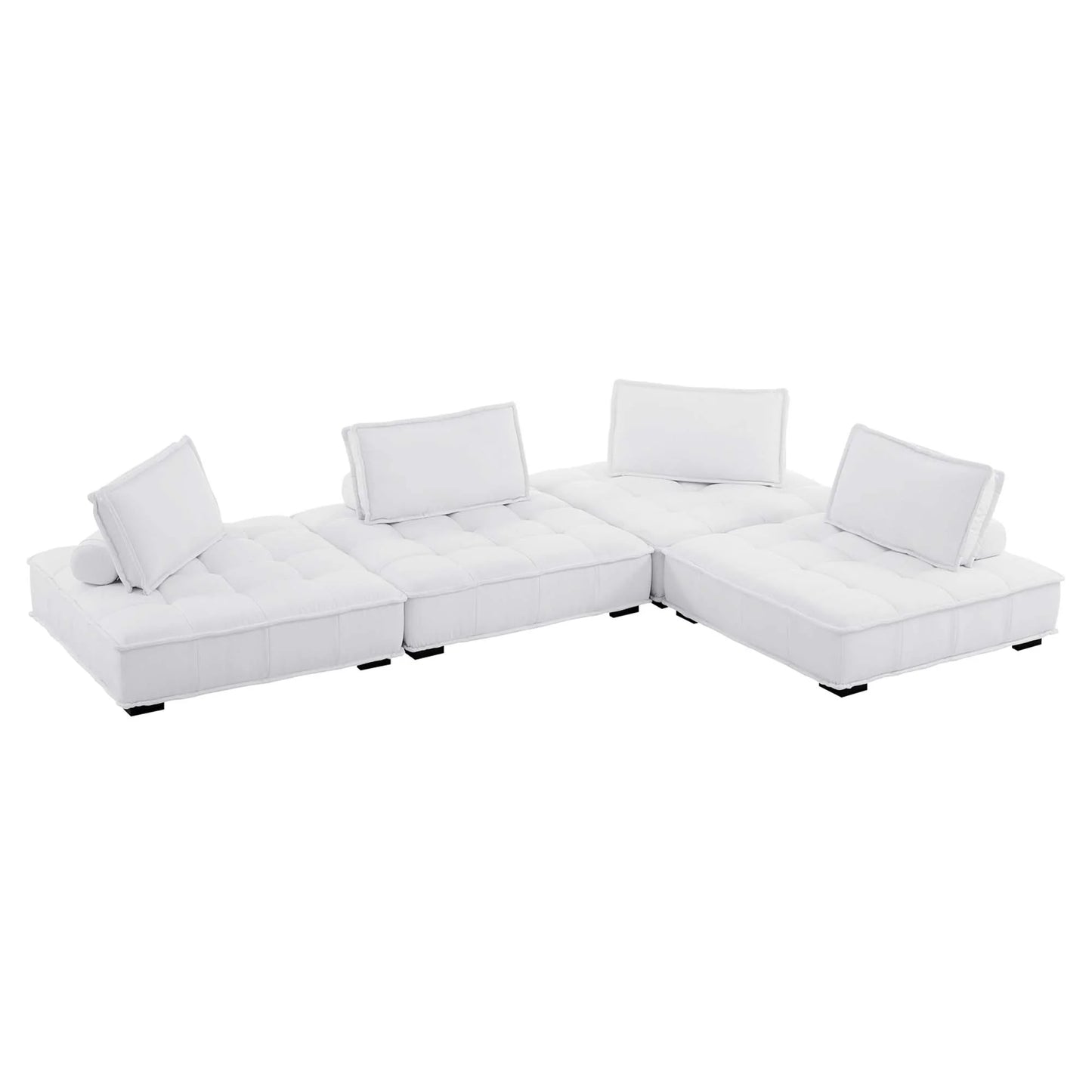 Saunter 4-Piece Tufted Fabric Fabric Sectional Sofa FREE SHIPPING.