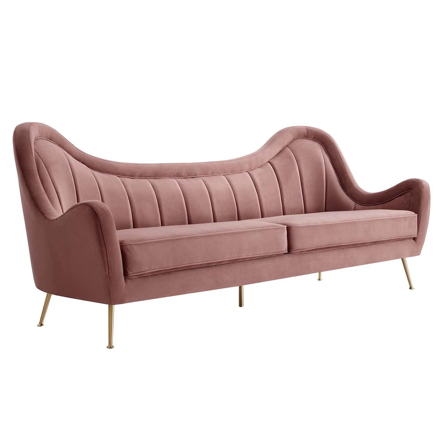 Cheshire Channel Tufted Performance Velvet Sofa FREE SHIPPING.