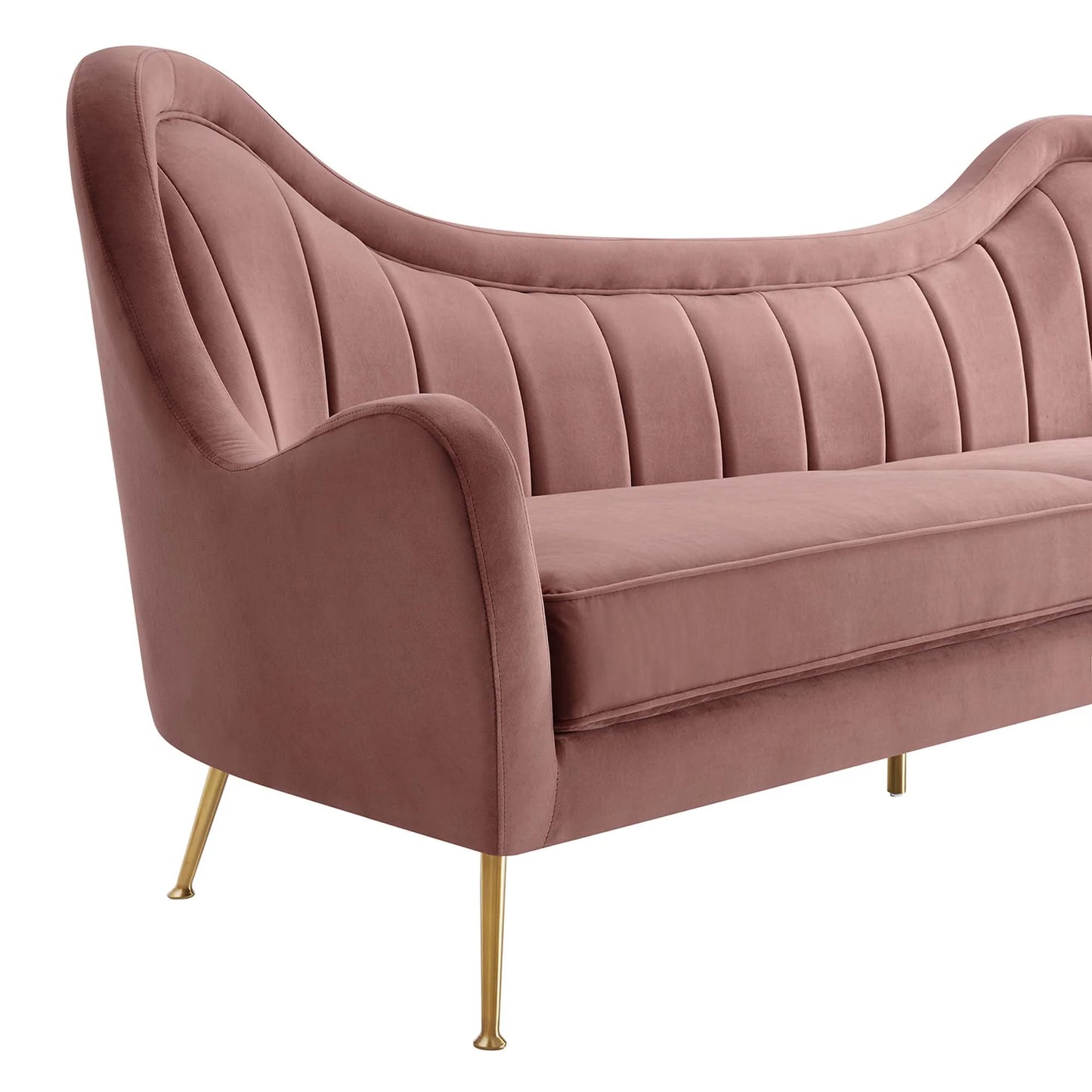 Cheshire Channel Tufted Performance Velvet Sofa FREE SHIPPING.