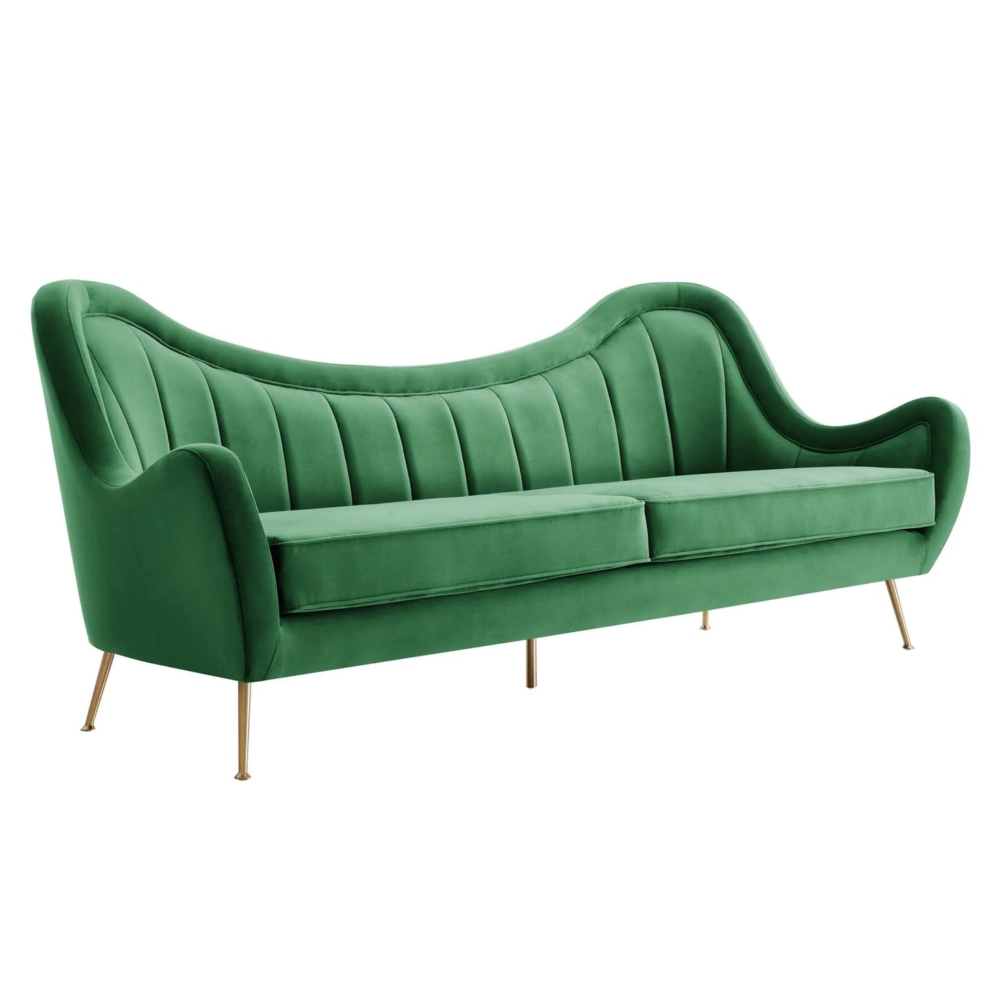 Cheshire Channel Tufted Performance Velvet Sofa FREE SHIPPING.