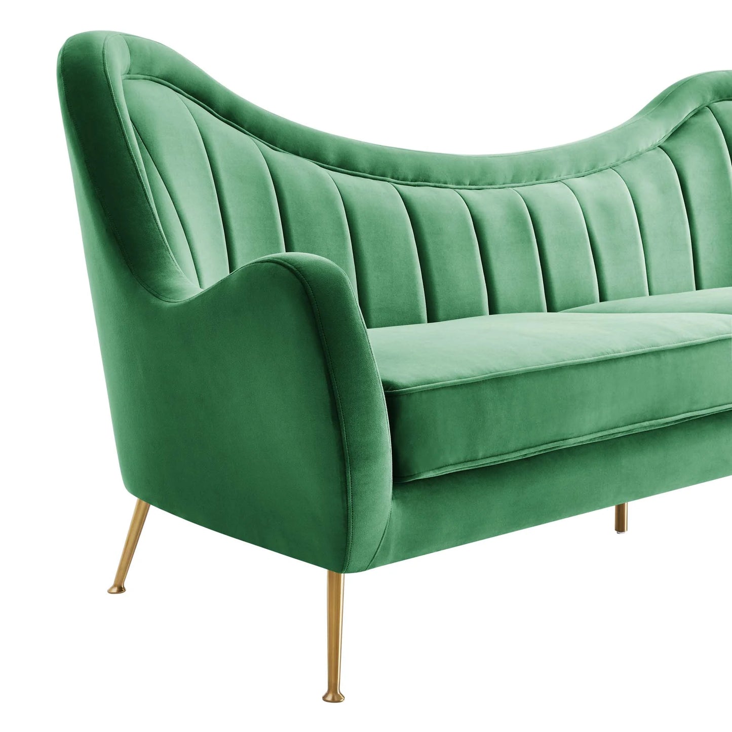 Cheshire Channel Tufted Performance Velvet Sofa FREE SHIPPING.