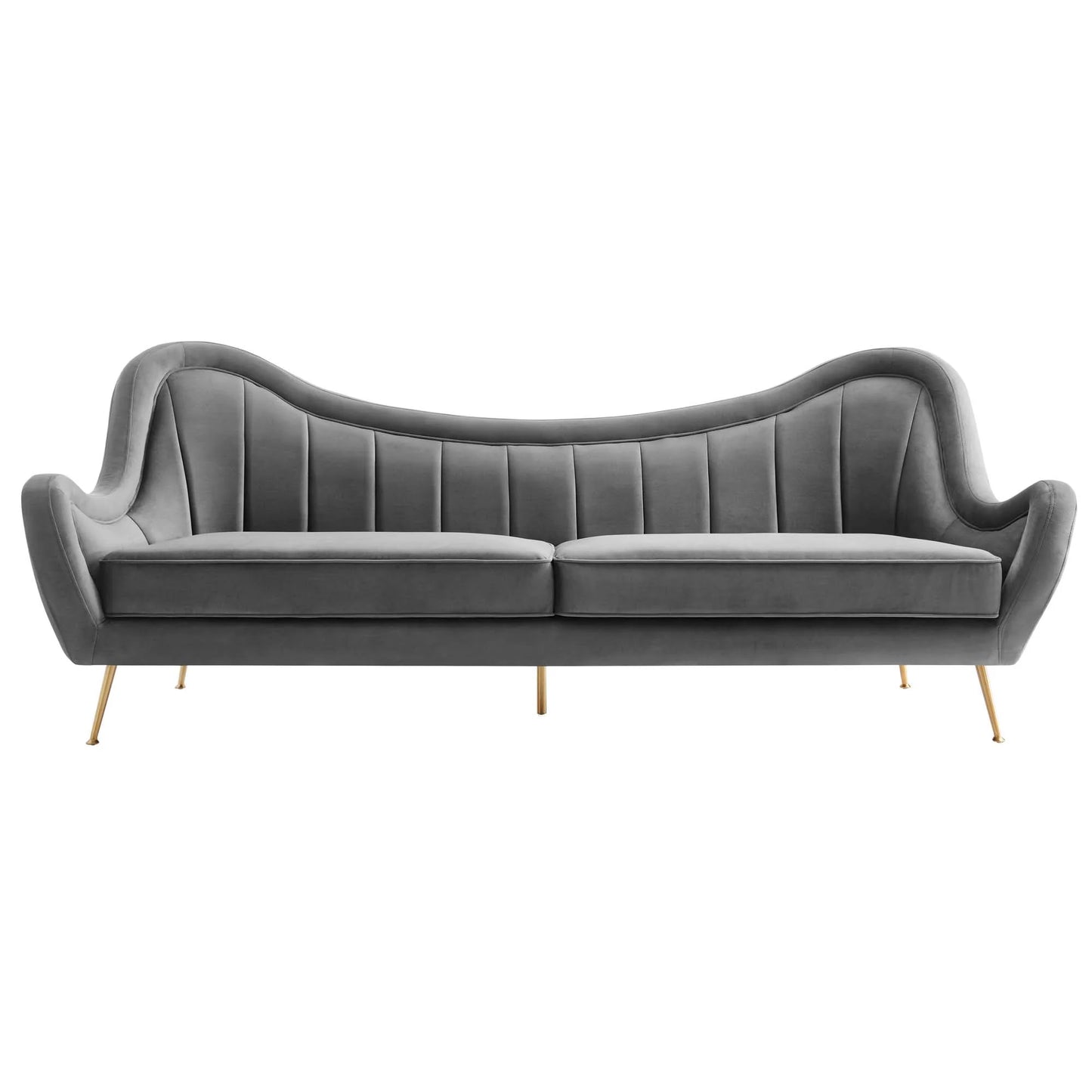 Cheshire Channel Tufted Performance Velvet Sofa FREE SHIPPING.