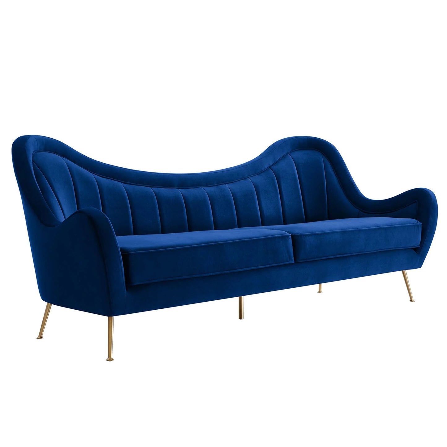 Cheshire Channel Tufted Performance Velvet Sofa FREE SHIPPING.