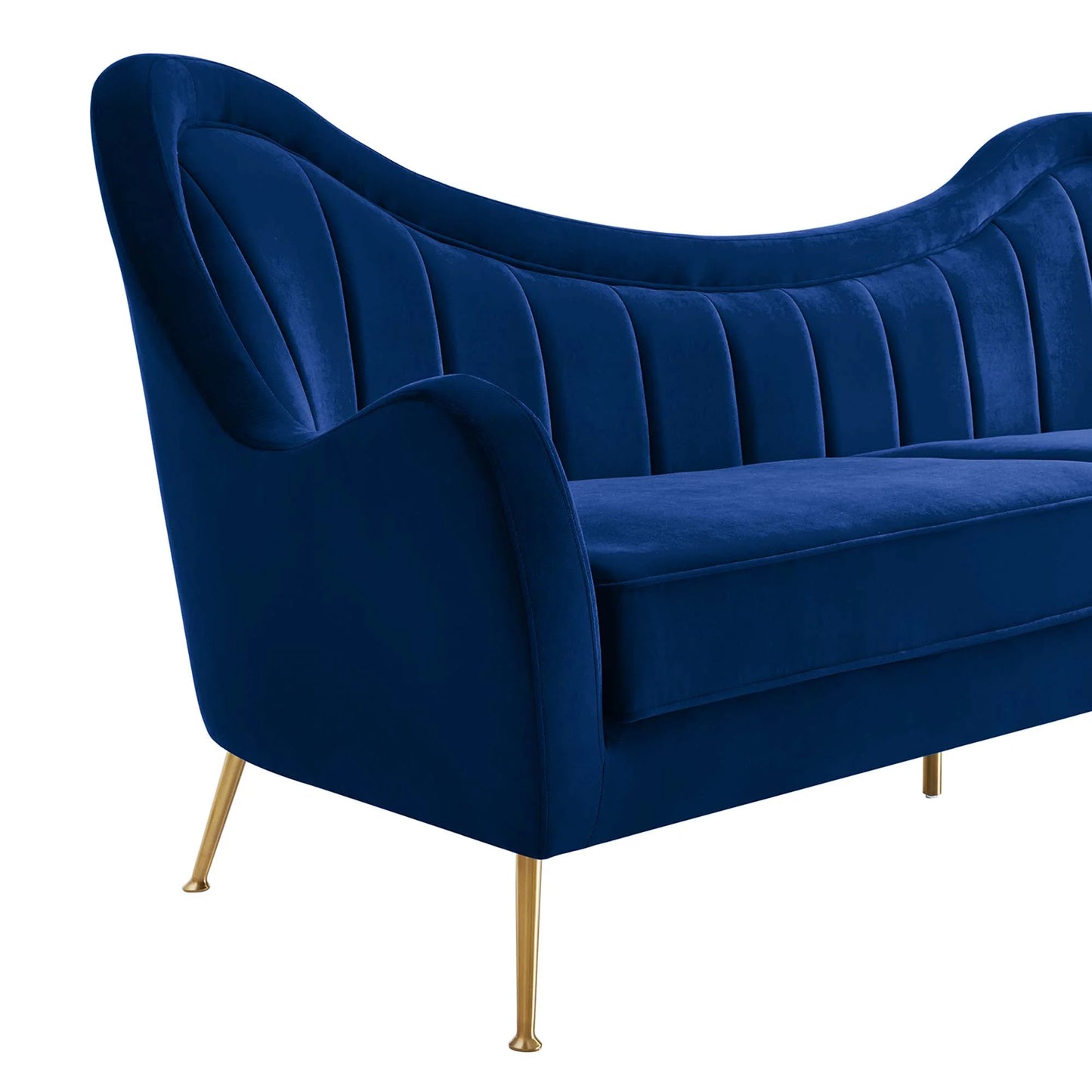 Cheshire Channel Tufted Performance Velvet Sofa FREE SHIPPING.