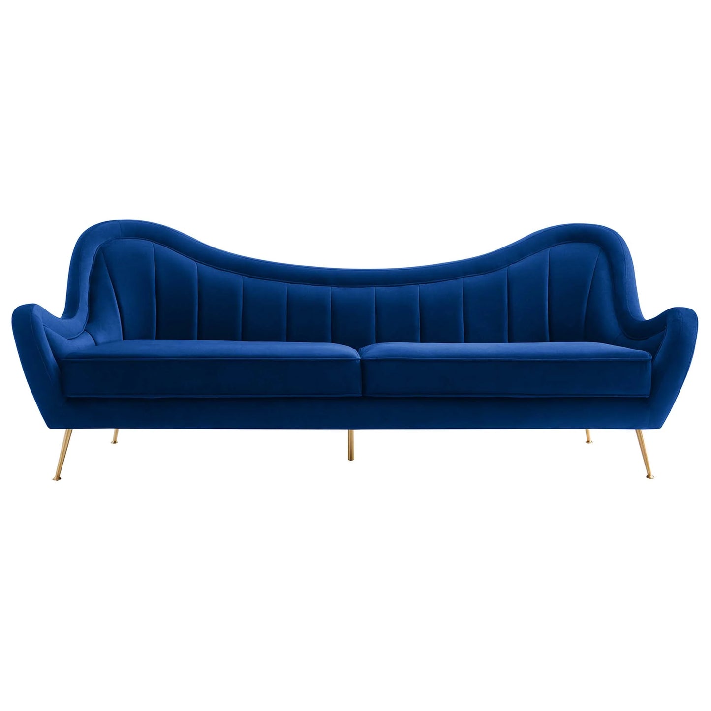 Cheshire Channel Tufted Performance Velvet Sofa FREE SHIPPING.
