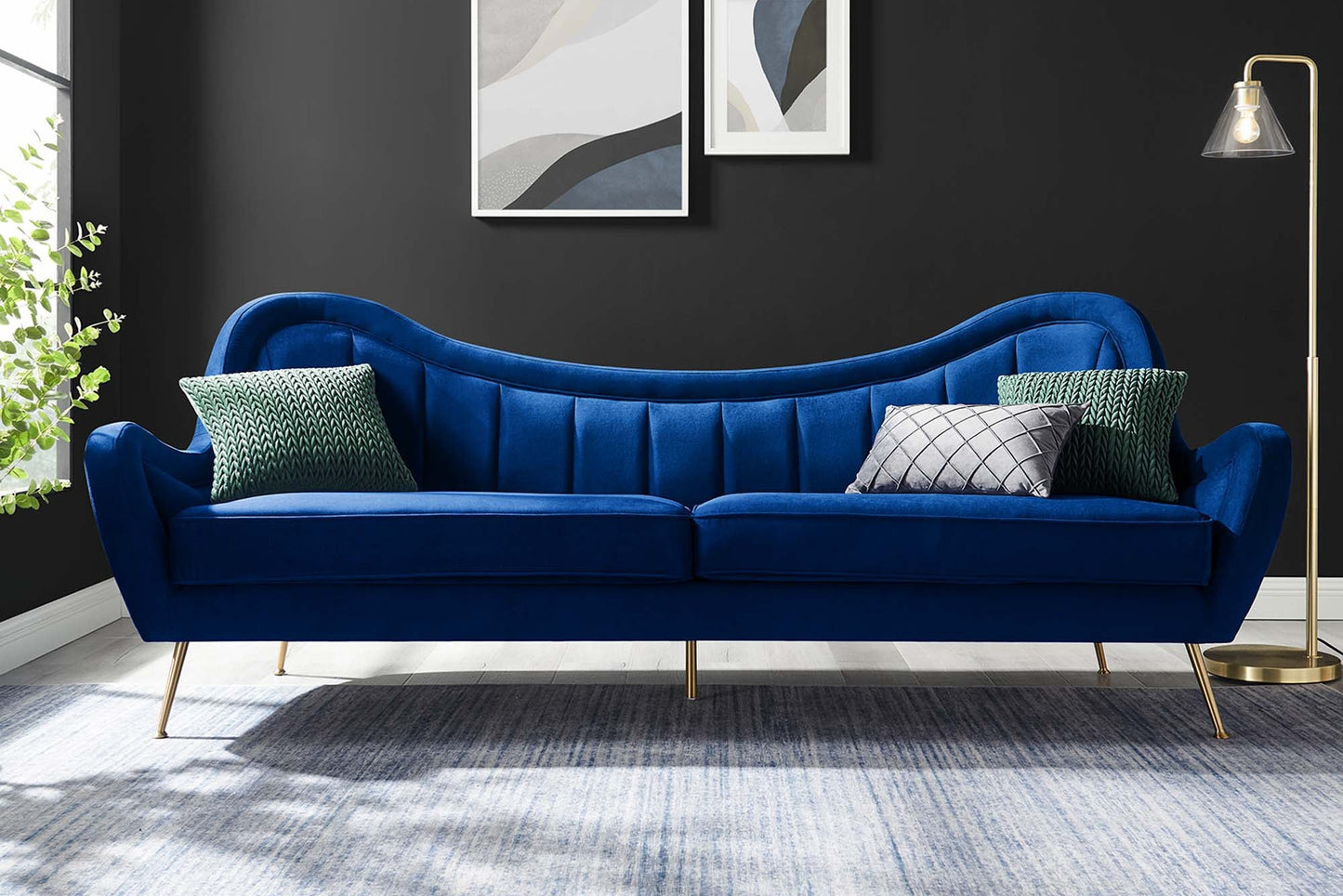 Cheshire Channel Tufted Performance Velvet Sofa FREE SHIPPING.