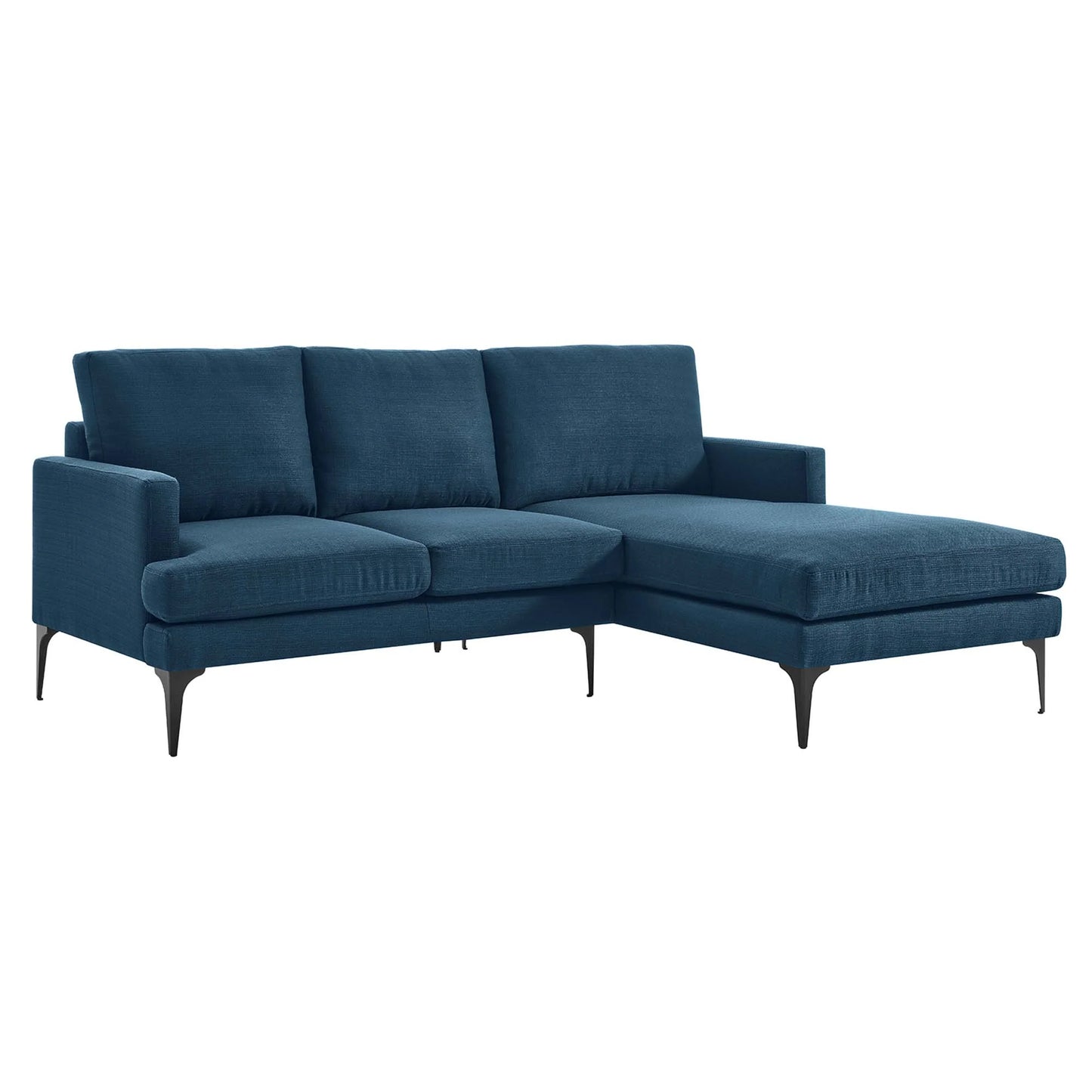 Evermore Right-Facing Upholstered Fabric Sectional Sofa FREE SHIPPING.