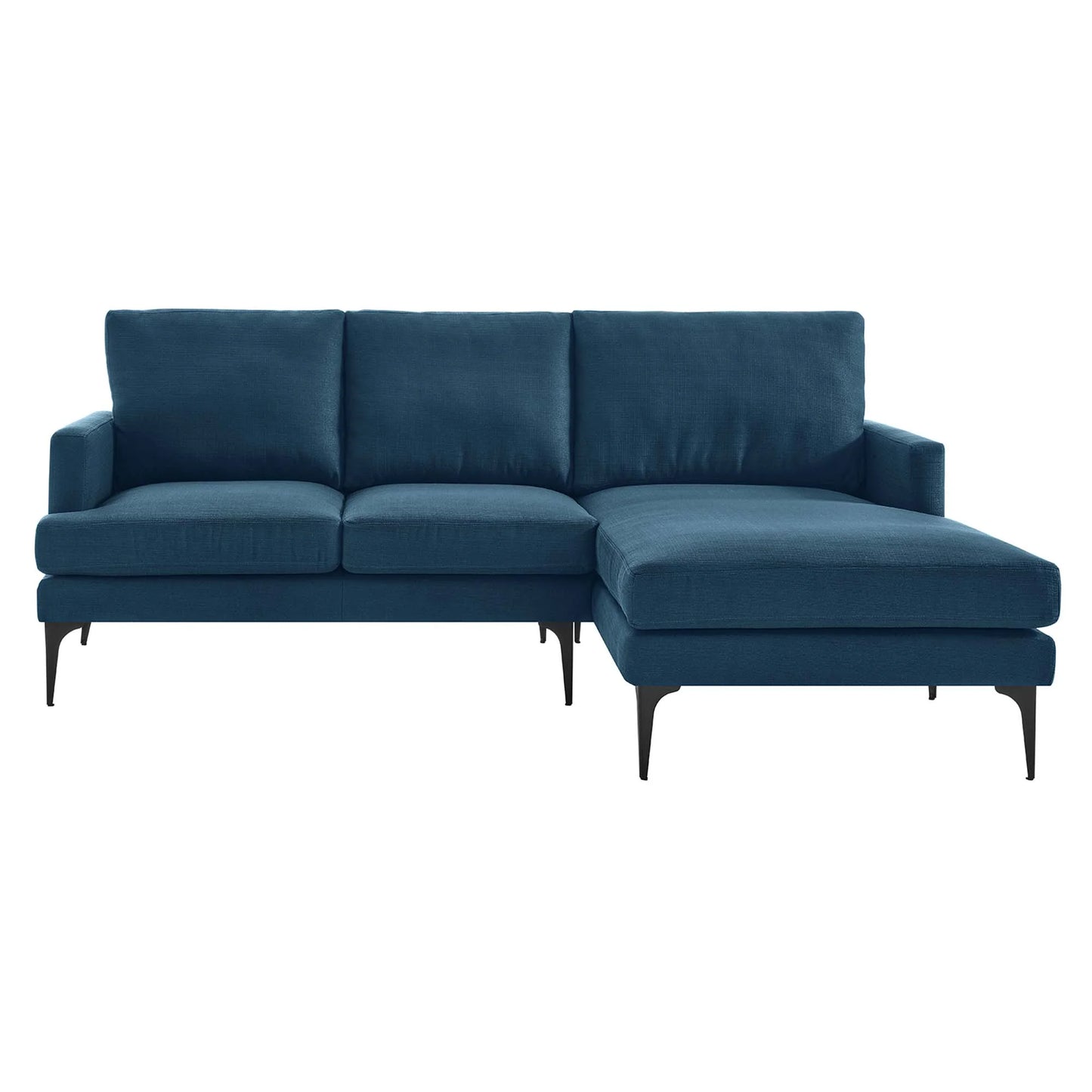 Evermore Right-Facing Upholstered Fabric Sectional Sofa FREE SHIPPING.