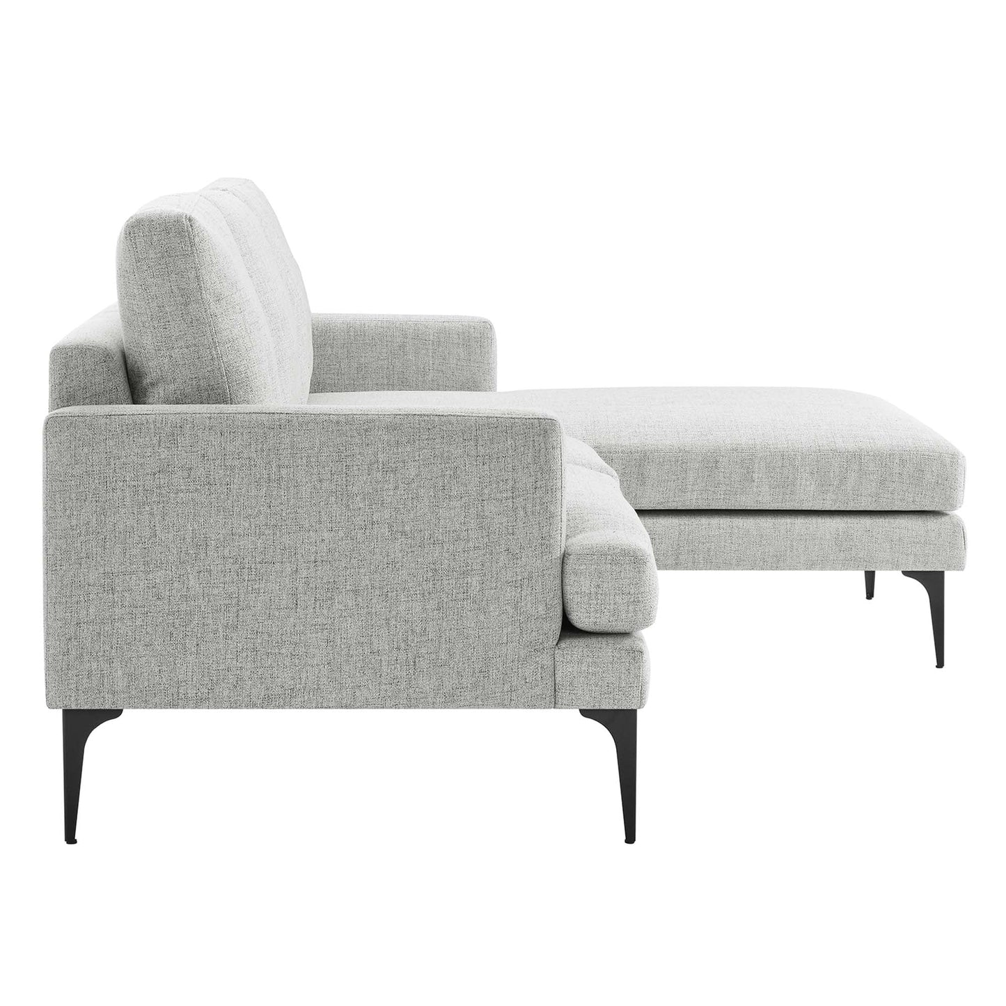 Evermore Right-Facing Upholstered Fabric Sectional Sofa FREE SHIPPING.