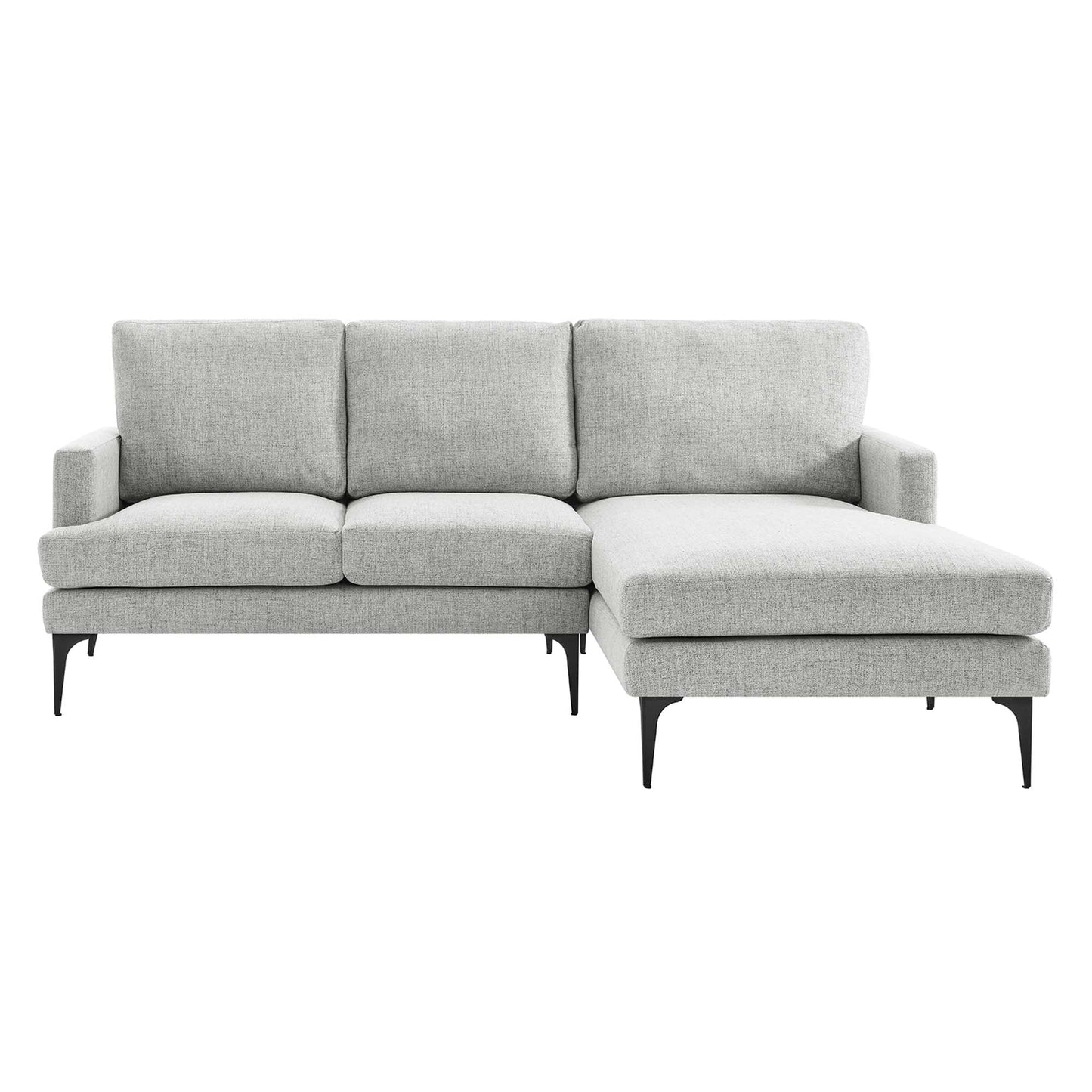 Evermore Right-Facing Upholstered Fabric Sectional Sofa FREE SHIPPING.