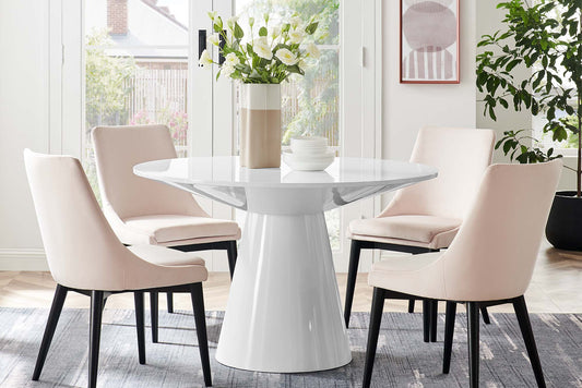 Provision 47" Round Dining Table in White FREE SHIPPING.