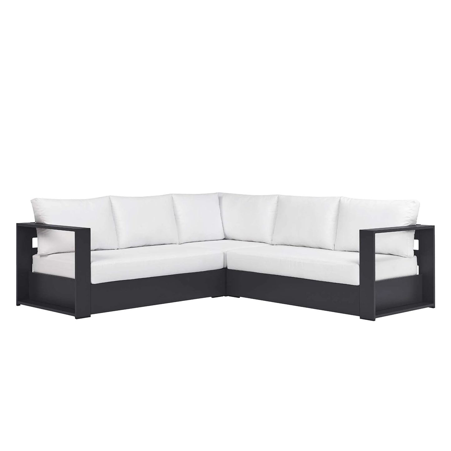 Tahoe 3-Piece Outdoor Patio Powder-Coated Aluminum Sectional Sofa Set FREE SHIPPING.