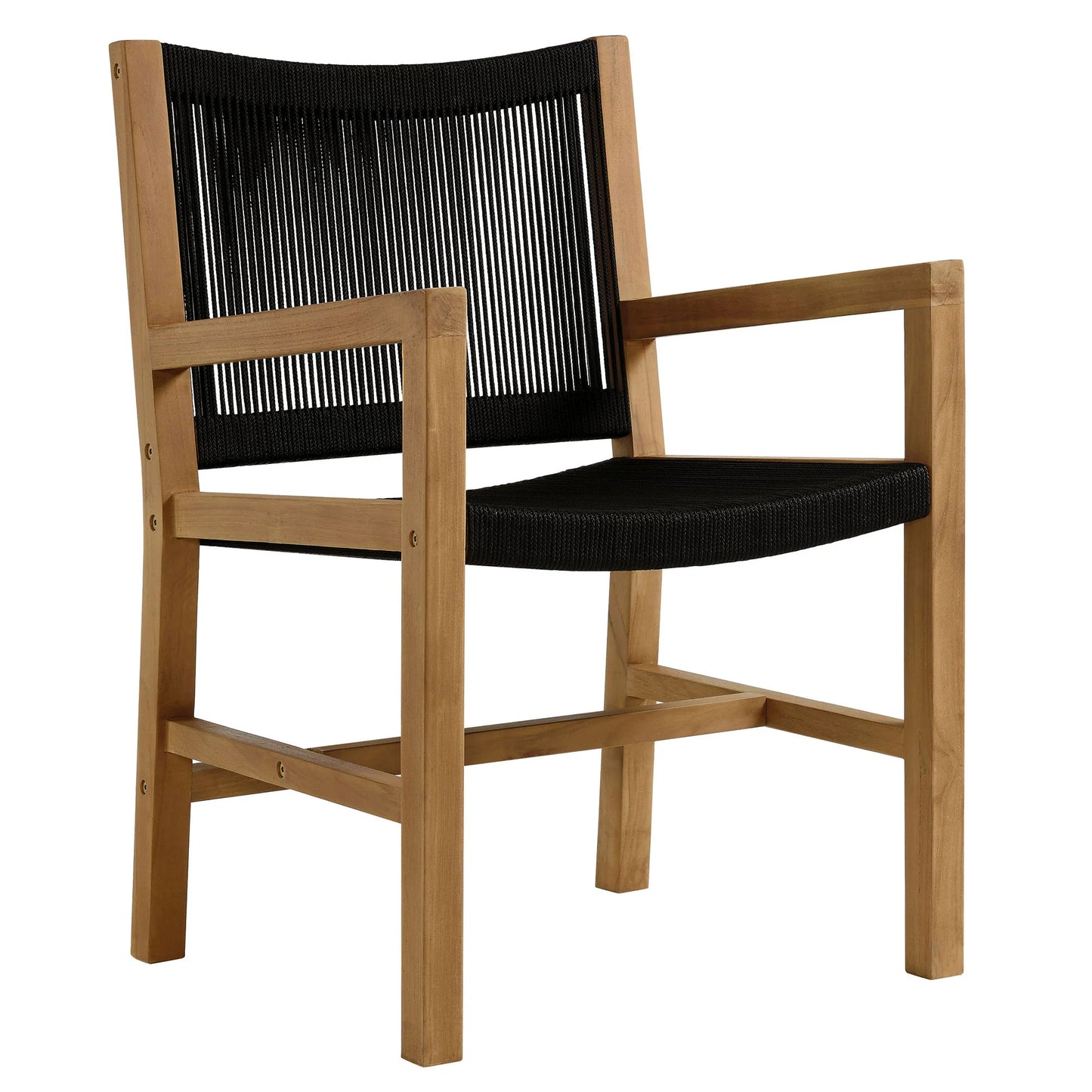 Vienna 7-Piece Outdoor Patio Teak and Rope Dining Set with Armless Chairs FREE SHIPPING.