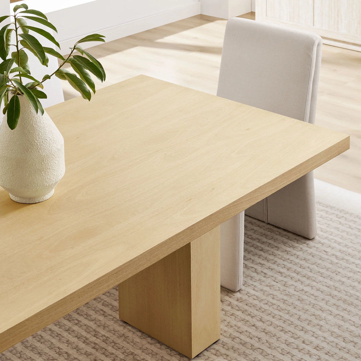 Piston 82" Rectangular Wood Dining Table in Natural FREE SHIPPING.