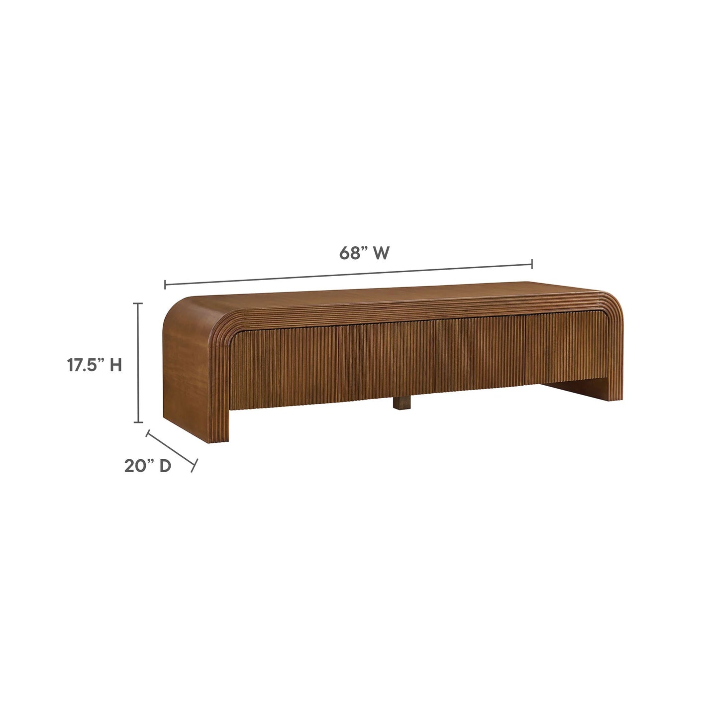 Waterflute 68" Fluted TV Stand FREE SHIPPING.