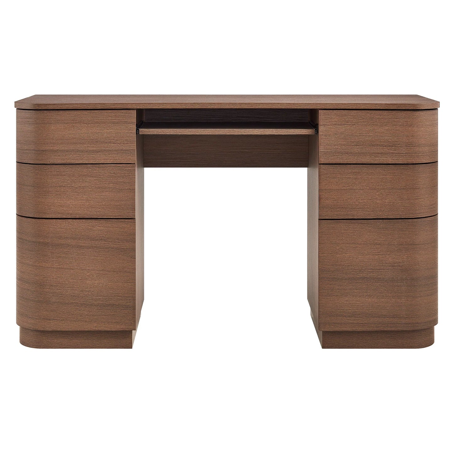 Mirae 55" 6-Drawer Curved Office Desk FREE SHIPPING.