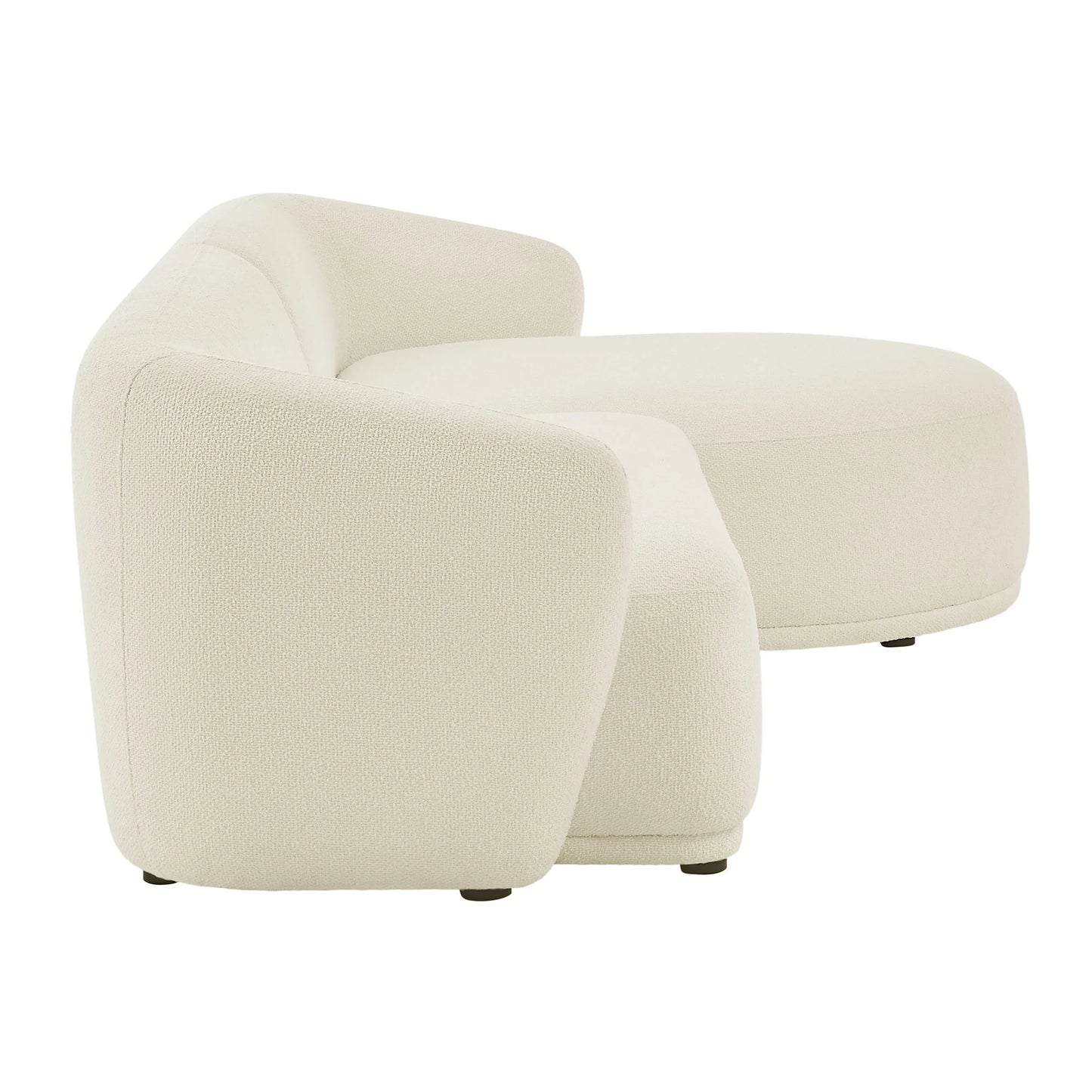 Monica 2 Piece Right Facing Boucle Fabric Modular Sofa with Chaise FREE SHIPPING