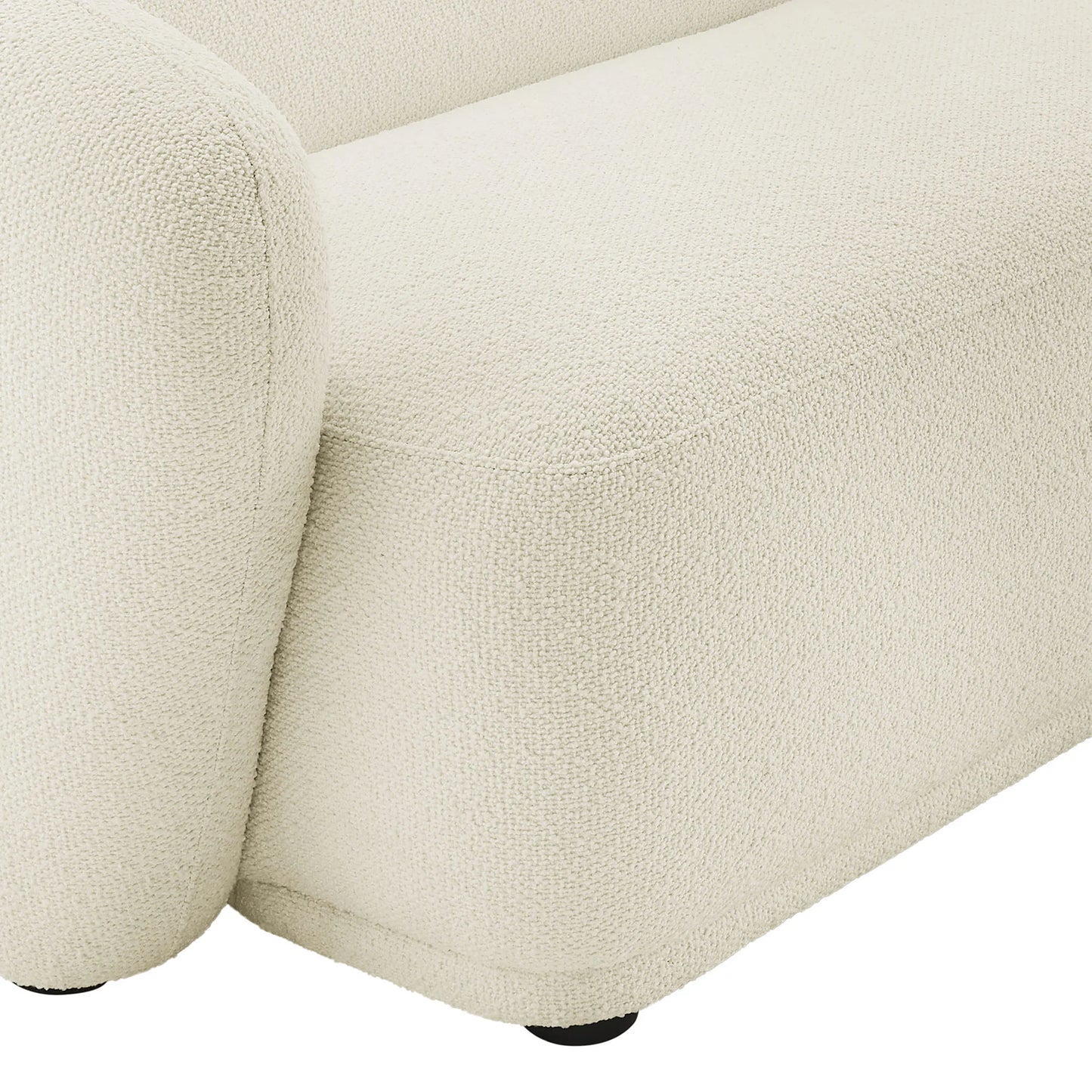 Monica 2 Piece Right Facing Boucle Fabric Modular Sofa with Chaise FREE SHIPPING