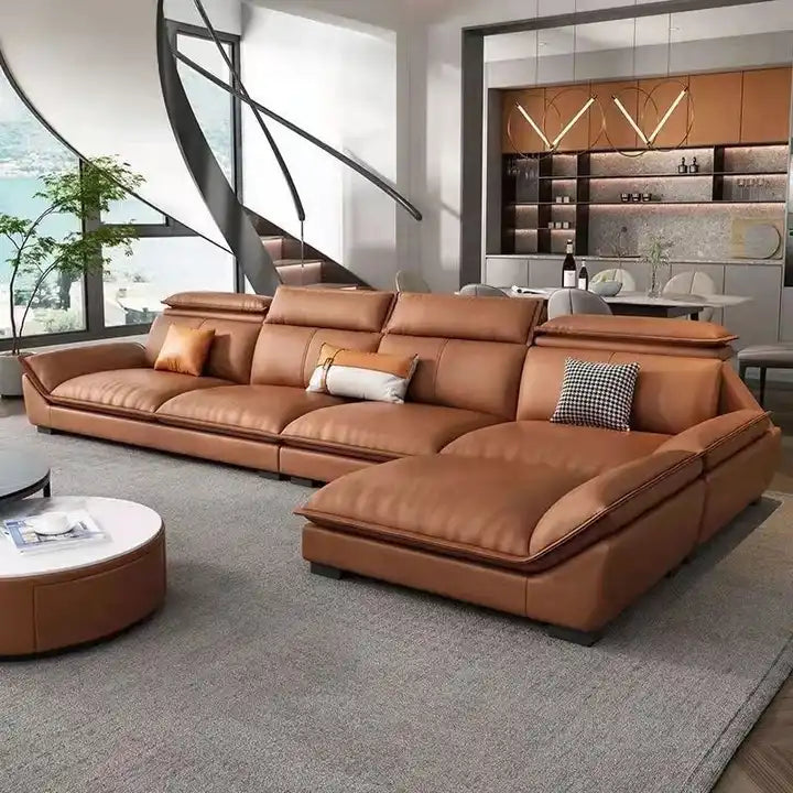 L Shape Sofa Sofa Combination Design Tech Cloth New 1 Piece Set Luxury Modern Living Room Sofa Furniture Leather 275*85*80cm *
