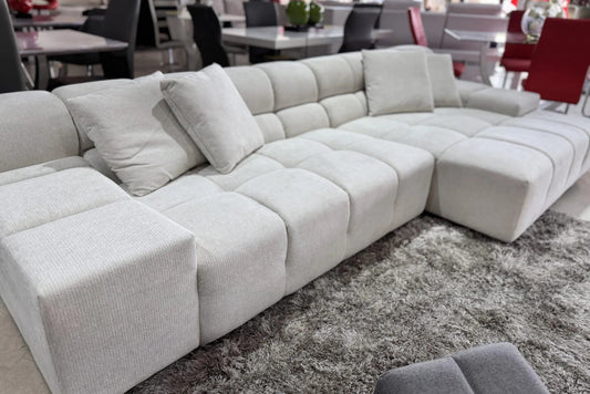Midtown Sectional Right or Left in Graphite Dark Grey or Cream - Venini Furniture 