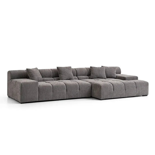 Midtown Sectional Right or Left in Graphite Dark Grey or Cream - Venini Furniture 
