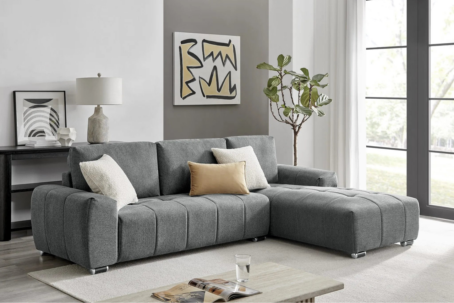 ROMA Sectional Light Grey – LEFT or Dark Grey – RIGHT - Venini Furniture 