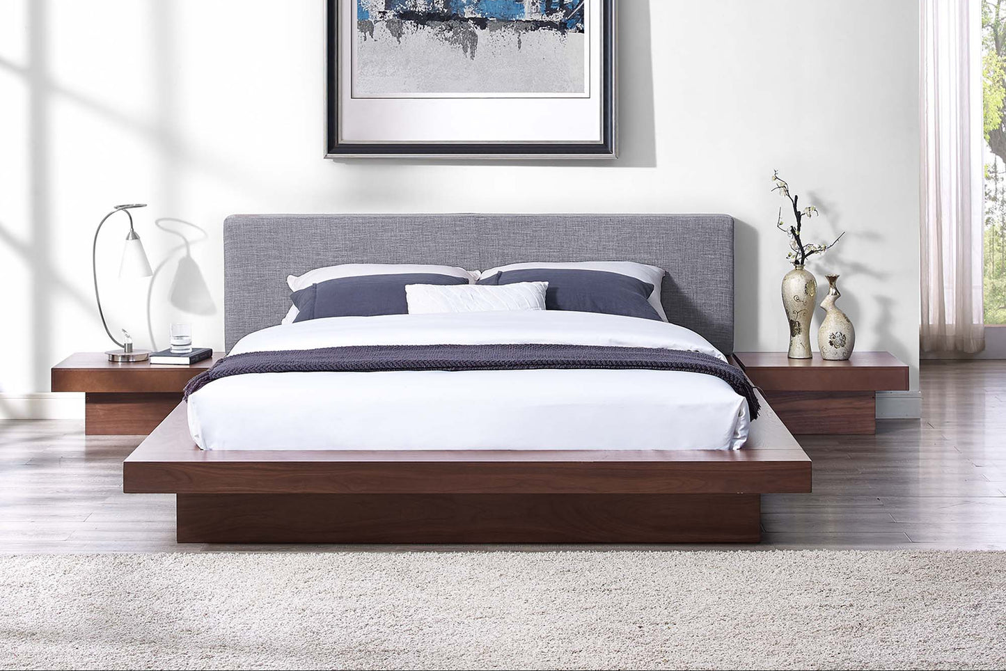 Freja 3 Piece Fabric Queen Bedroom Set FREE SHIPPING.