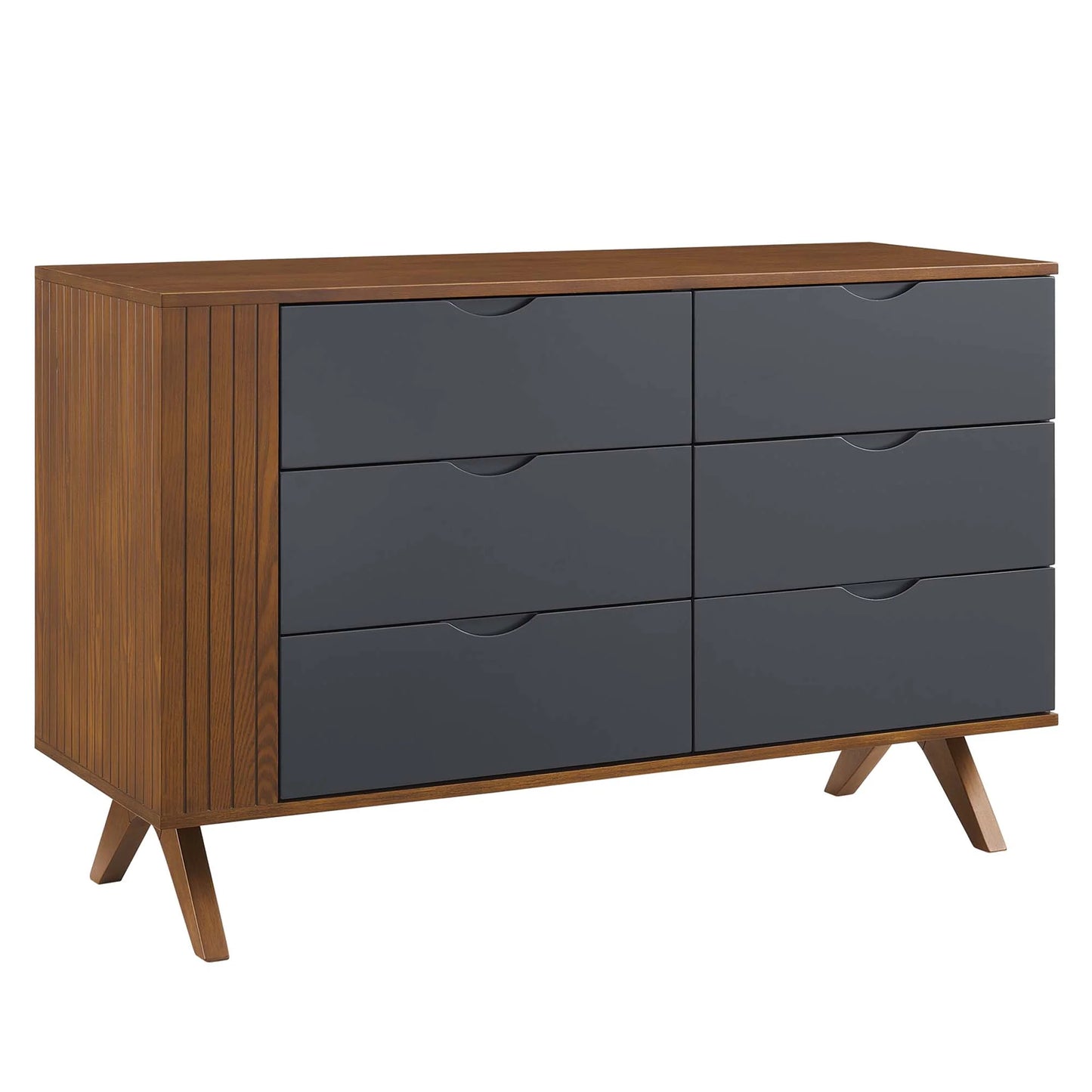 Dylan Dresser and Mirror in Walnut FREE SHIPPING.