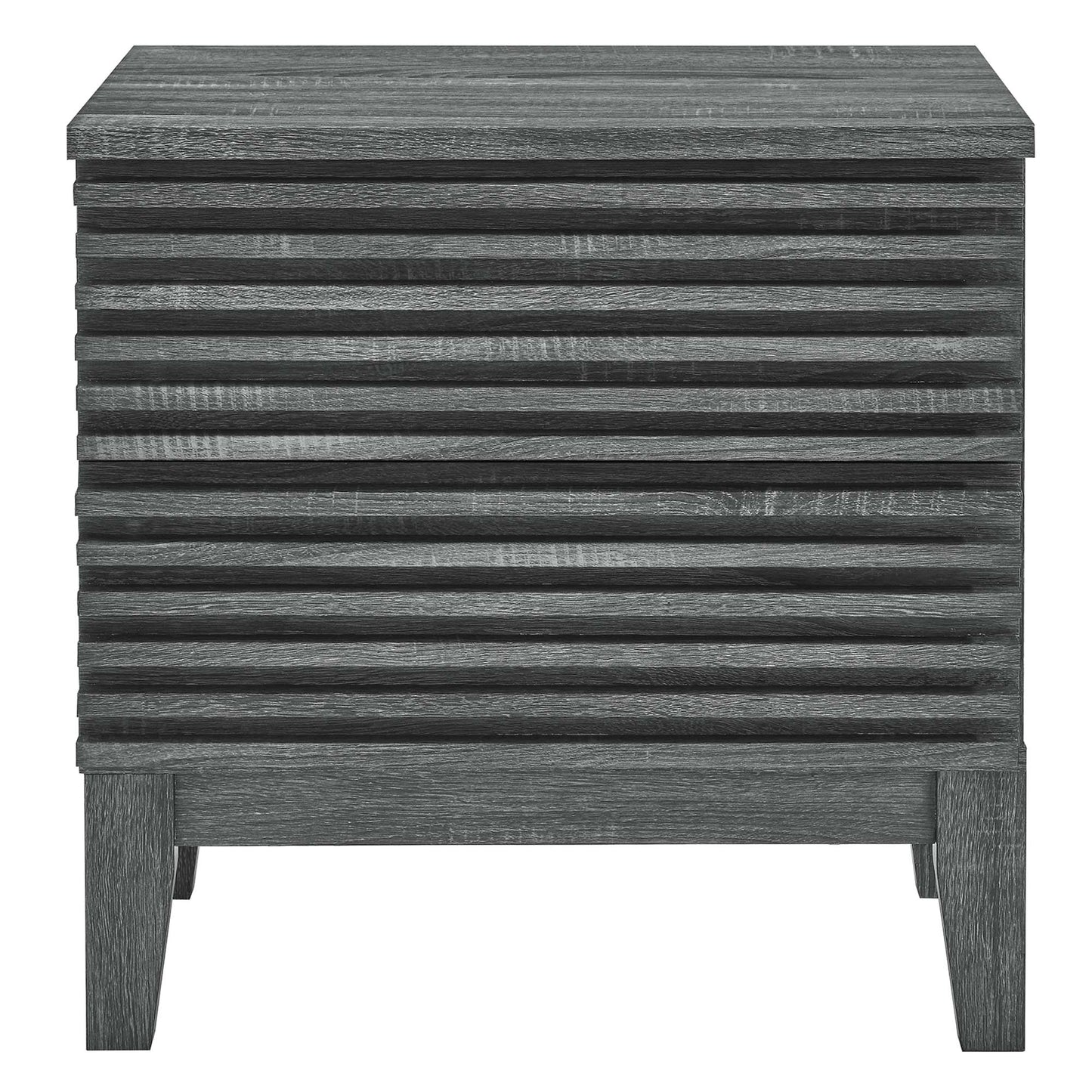 Render Two-Drawer Nightstand in Charcoal FREE SHIPPING.