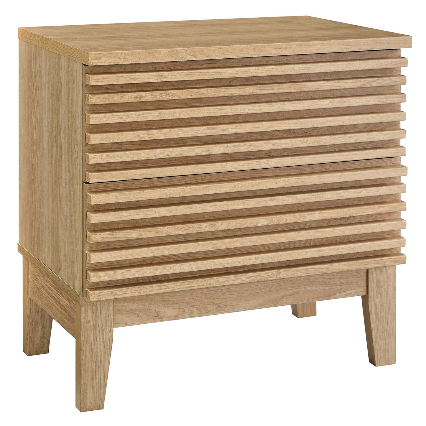 Render Two-Drawer Nightstand in Charcoal FREE SHIPPING.