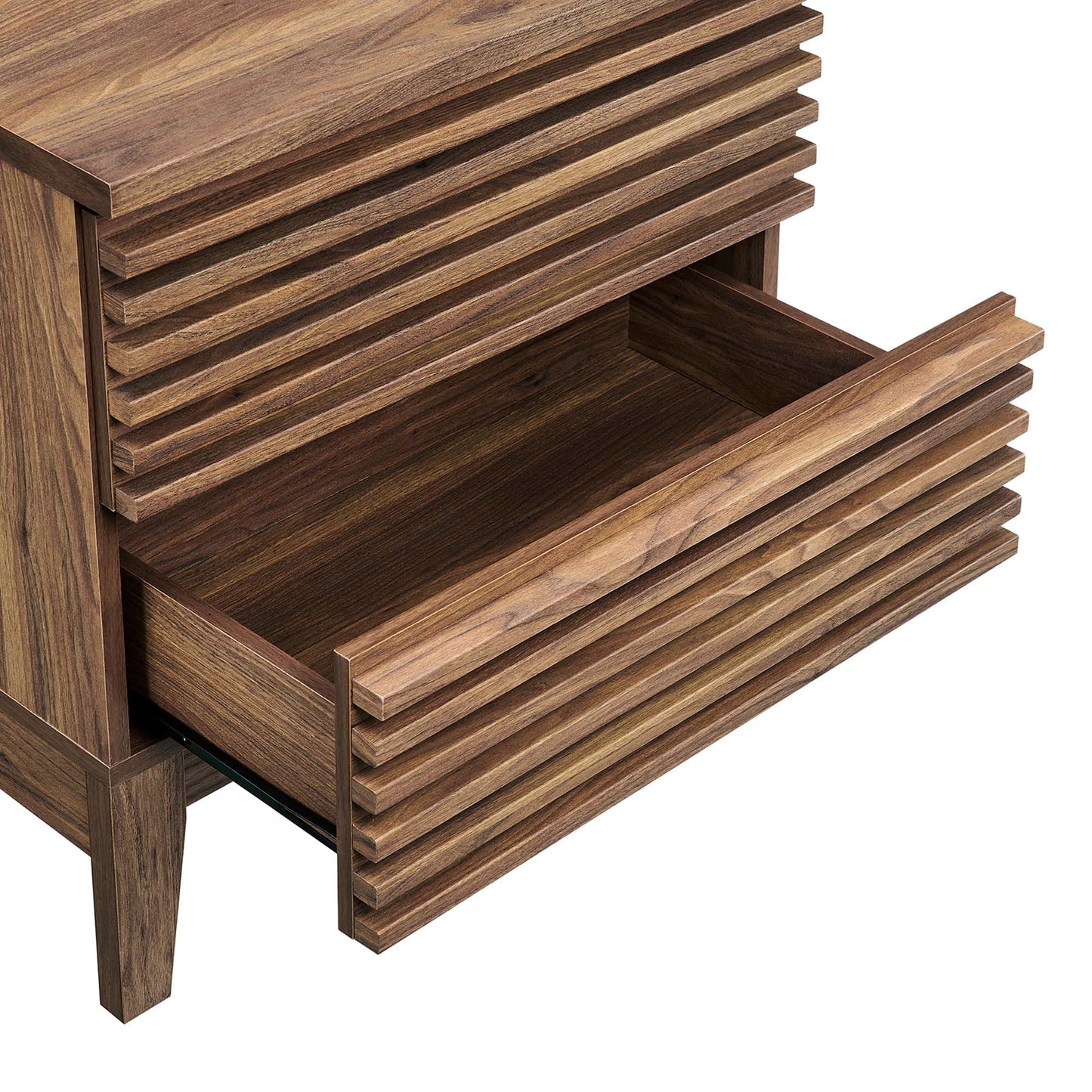 Render Two-Drawer Nightstand in Charcoal FREE SHIPPING.