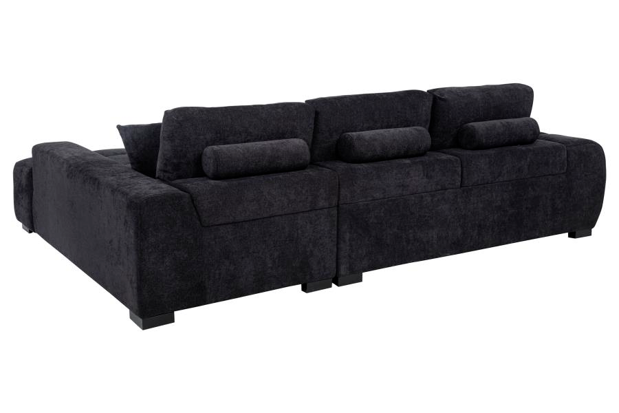 Octavia Upholstered Sectional Chaise Sofa Black 511061