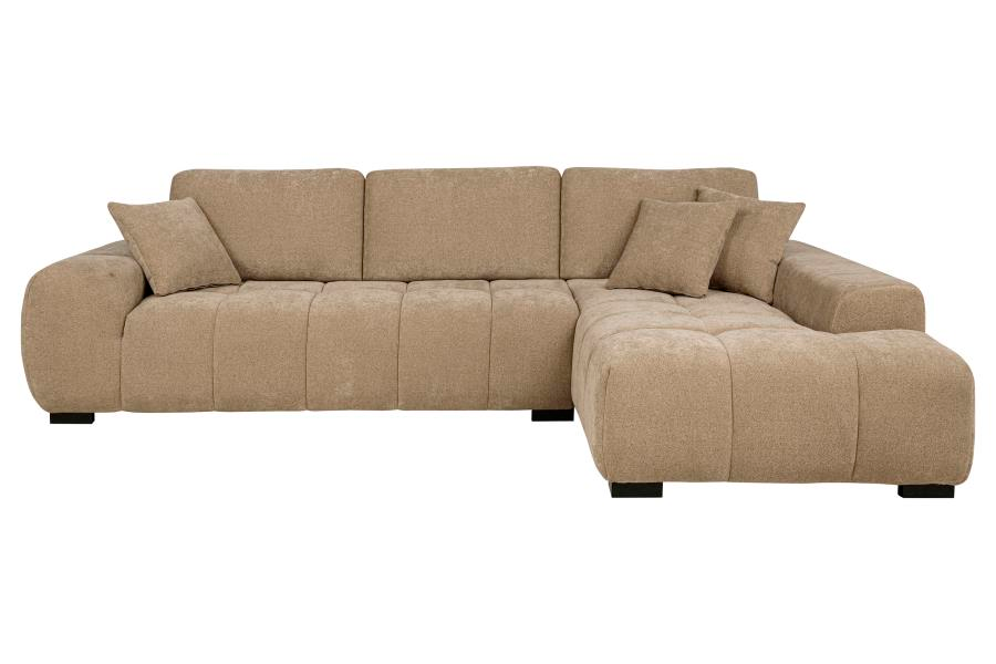 Octavia Upholstered Sectional Chaise Sofa Camel 509961