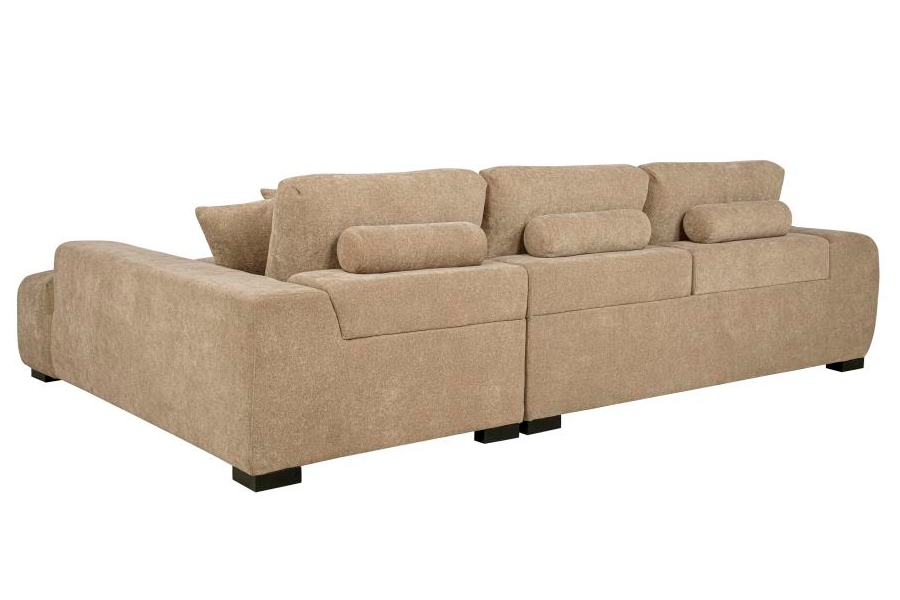 Octavia Upholstered Sectional Chaise Sofa Camel 509961