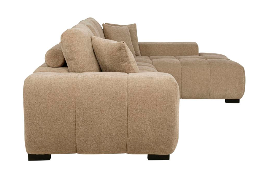 Octavia Upholstered Sectional Chaise Sofa Camel 509961