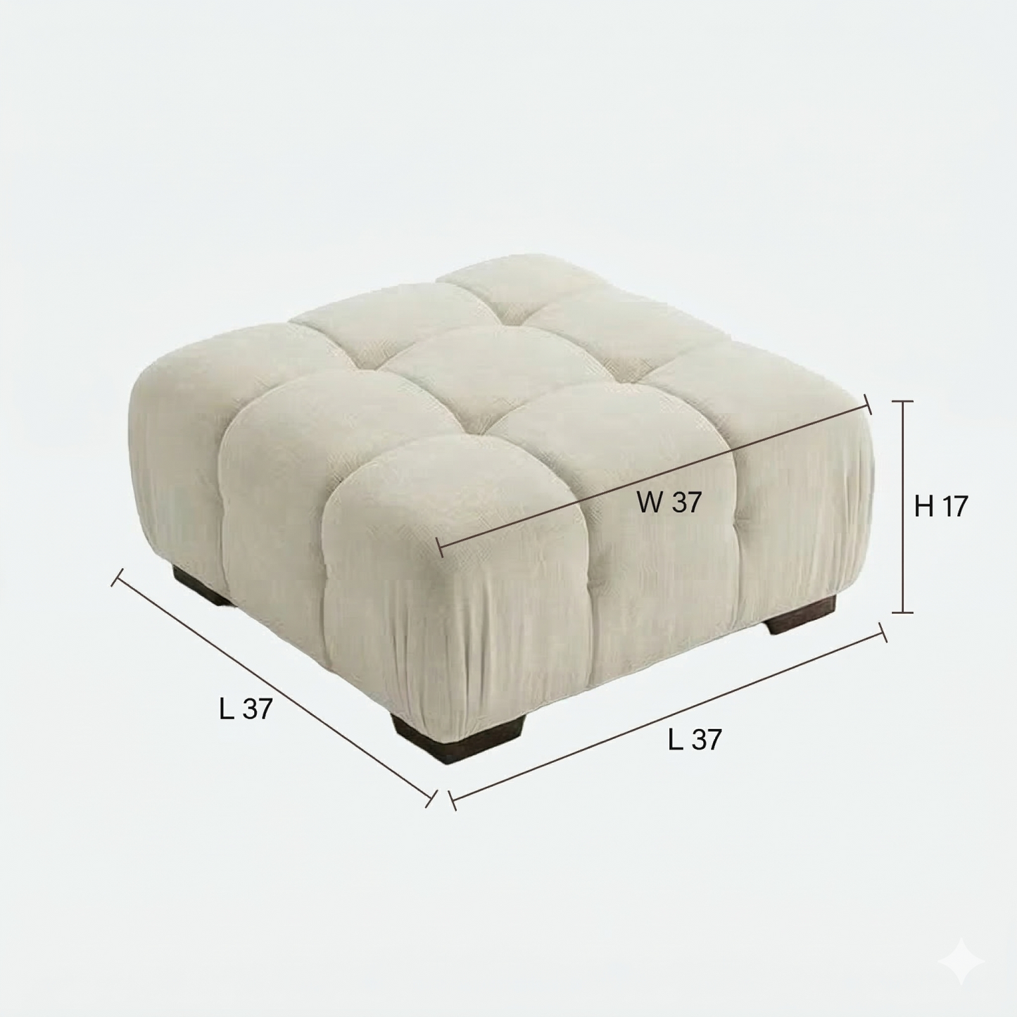 Munich Modular Fabric Sectional Light Grey, Dark Gey and White - Venini Furniture 