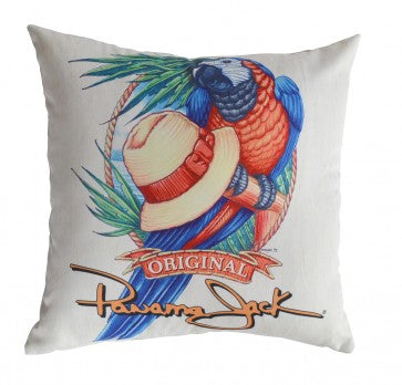 Panama Parrot Throw Pillow