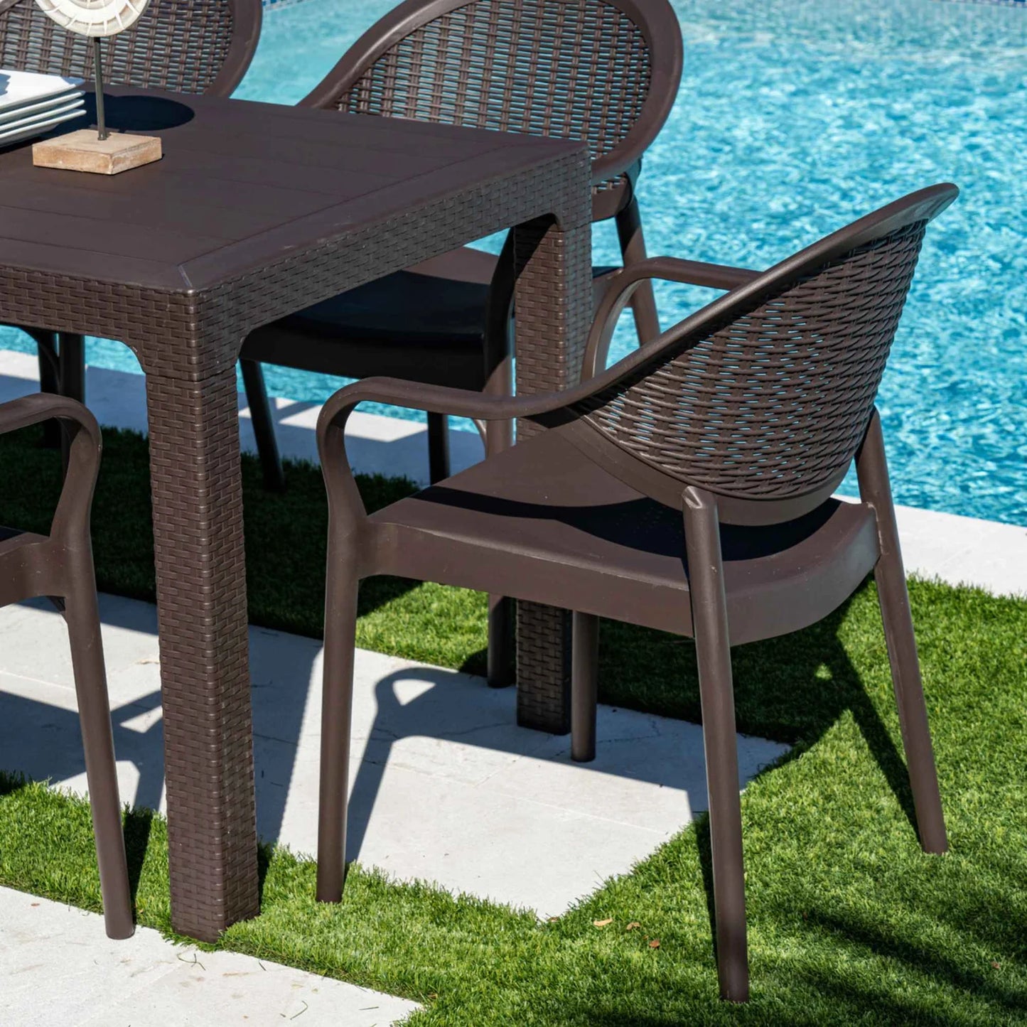 Mona 5-Piece Dining Set-Brown