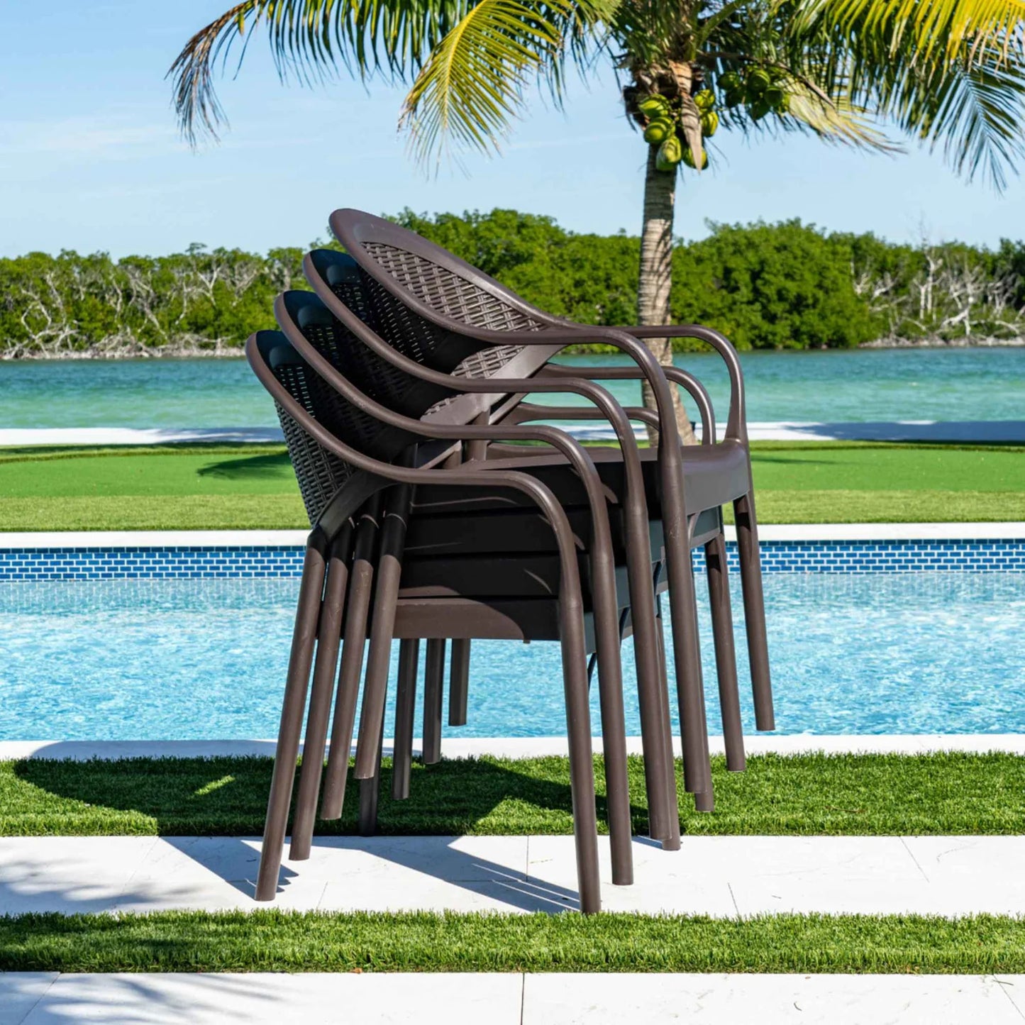 Mona 5-Piece Dining Set-Brown