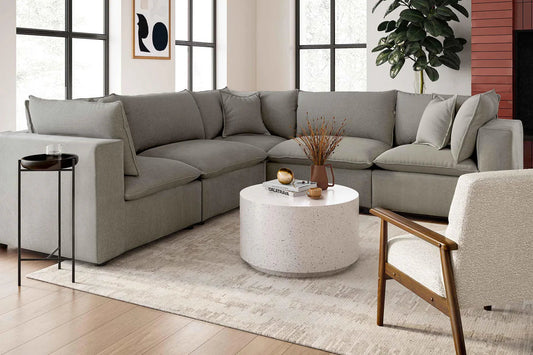 Cali 5-Piece Performance Fabric Modular L-Sectional