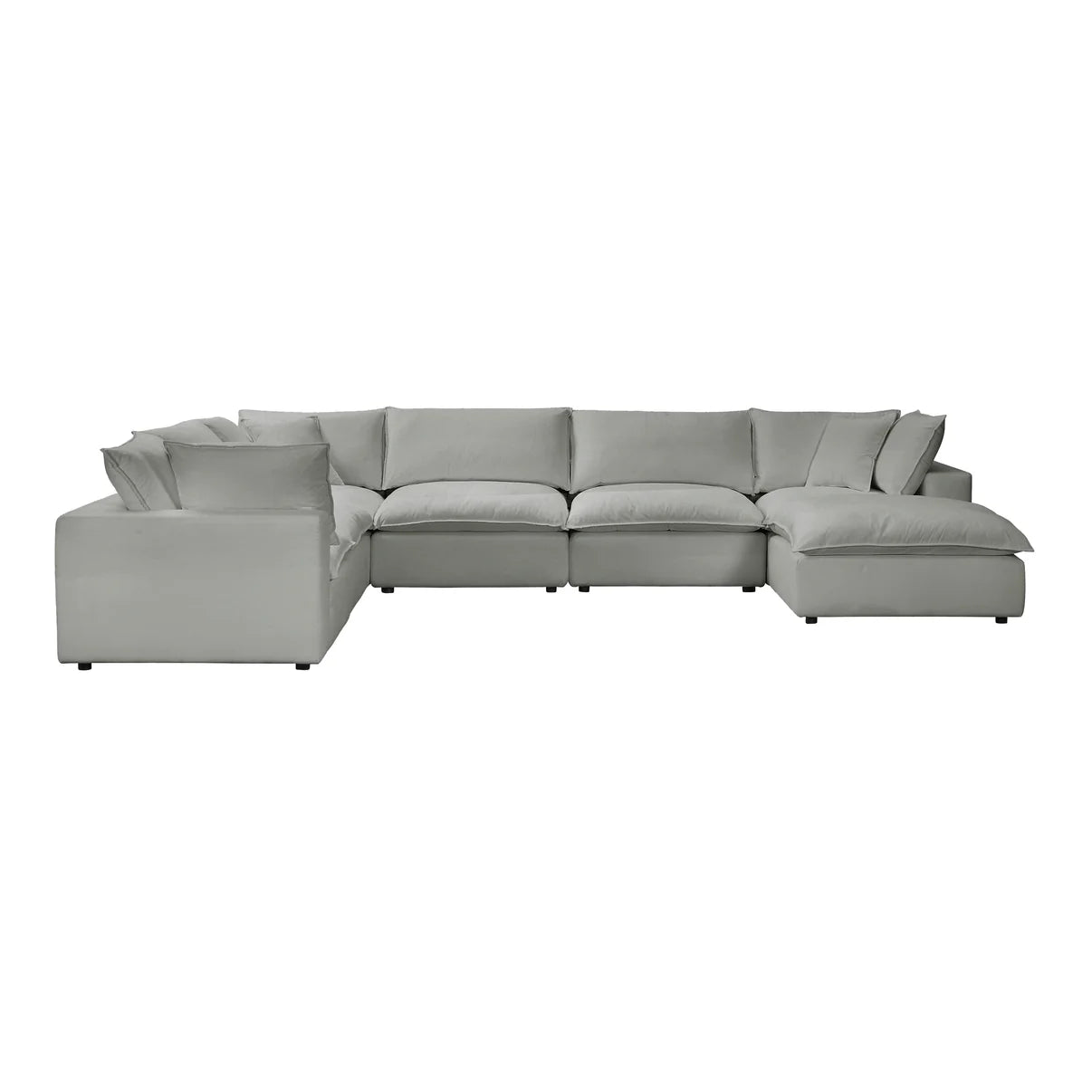 Cali 7-Piece Performance Fabric Modular Large Chaise Sectional