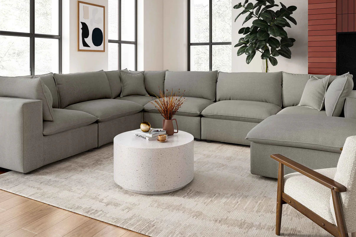 Cali 7-Piece Performance Fabric Modular Large Chaise Sectional