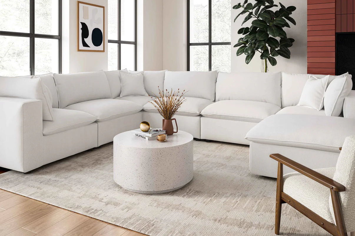 Cali 7-Piece Performance Fabric Modular Large Chaise Sectional