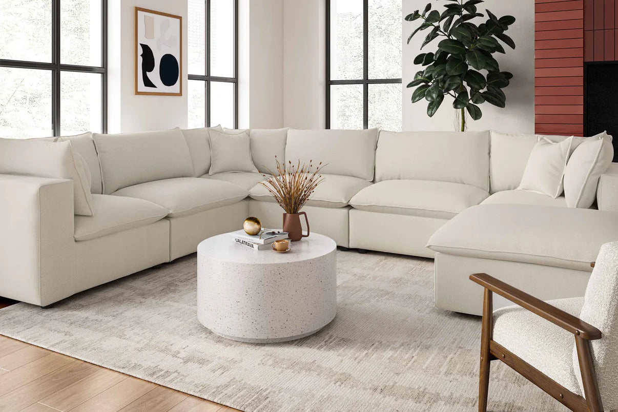 Cali 7-Piece Performance Fabric Modular Large Chaise Sectional