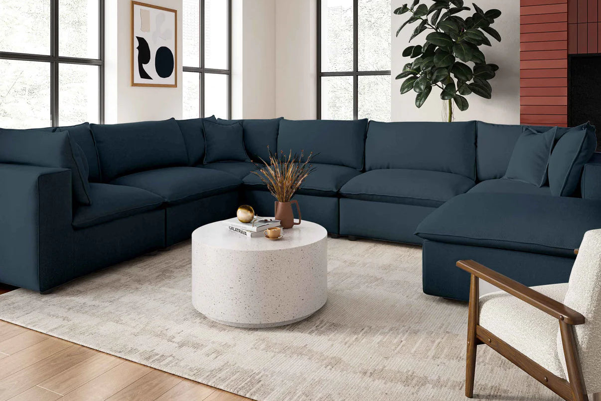 Cali 7-Piece Performance Fabric Modular Large Chaise Sectional