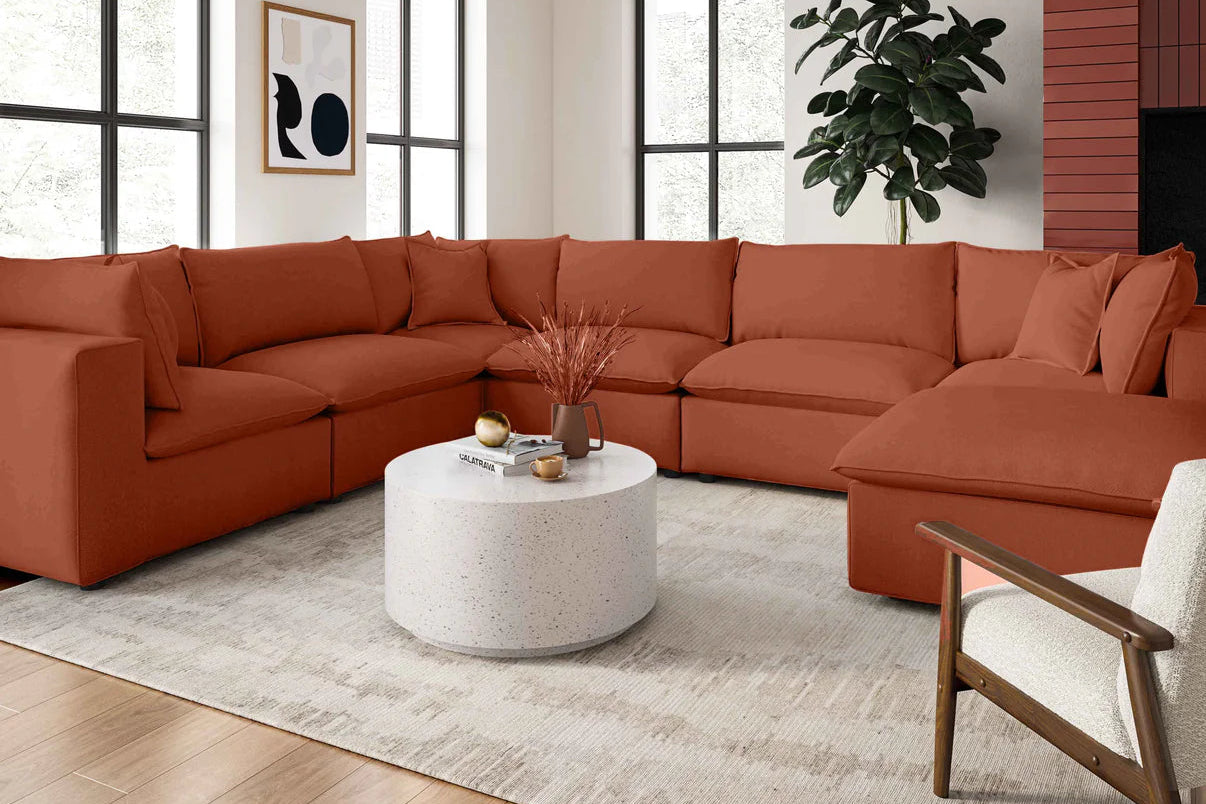 Cali 7-Piece Performance Fabric Modular Large Chaise Sectional