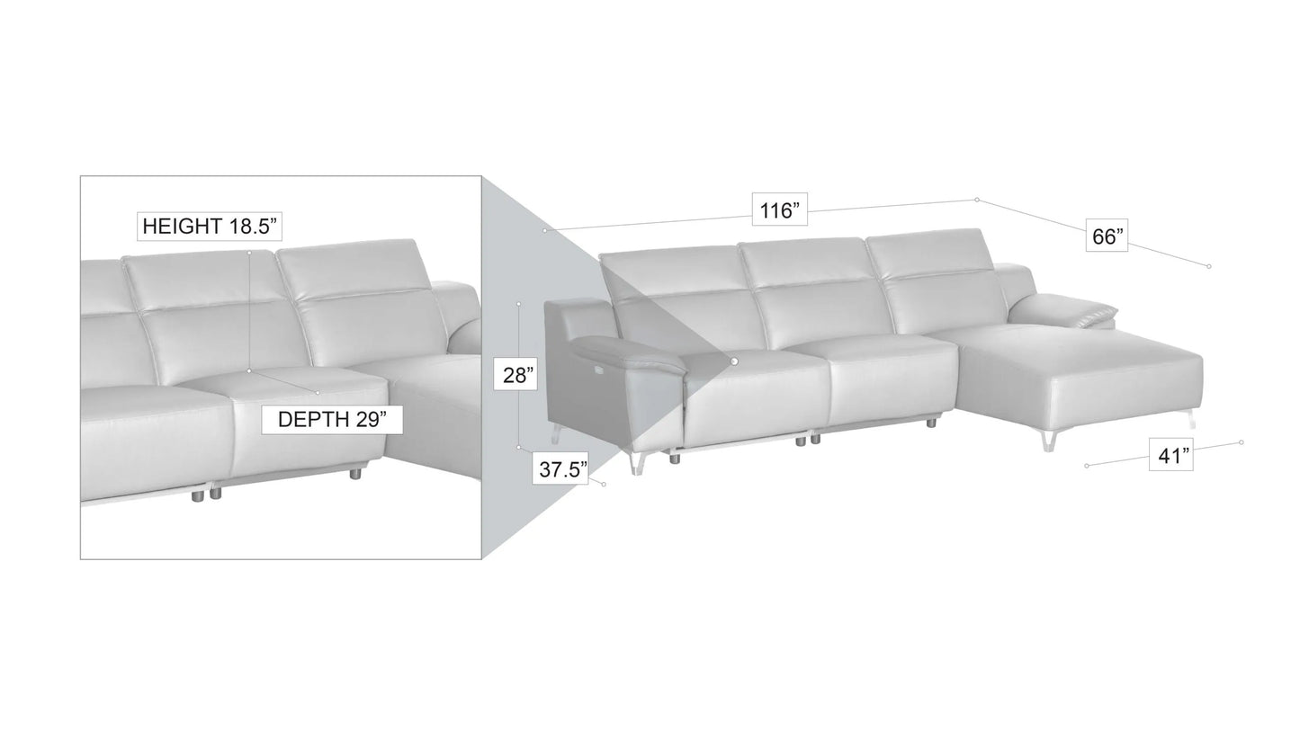 Melanie sectional Gray or Black RIGHT