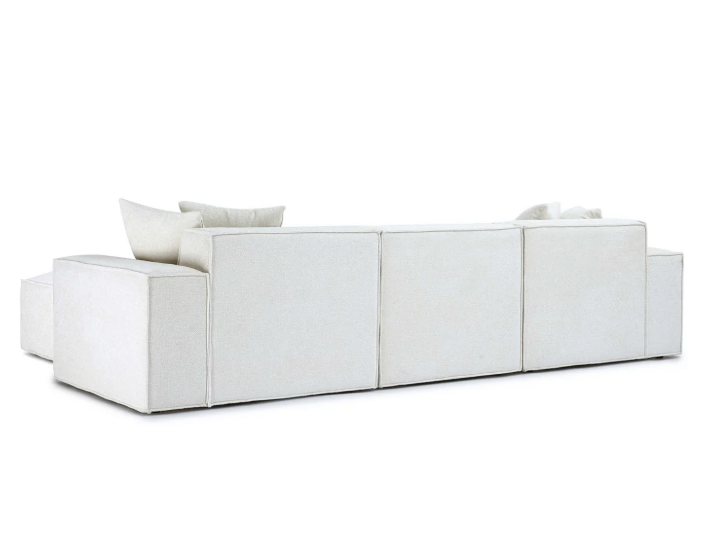 Mindy 4-Piece Chenille Basketweave Modular Sectional